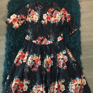 Vintage Swing dress, size S,mid length